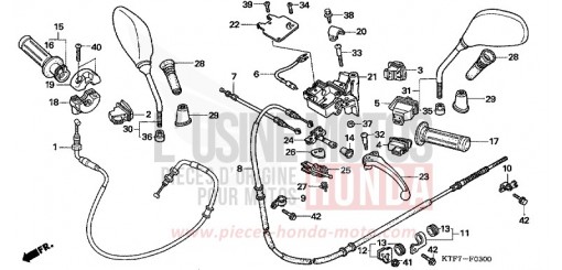LEVIER DE GUIDON/COMMUTATEUR/CABLE SH1255 de 2005